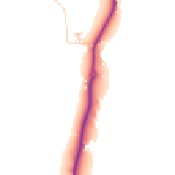 Daytime road noise heatmap for GU3 1LT
