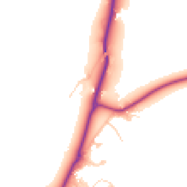 Daytime road noise heatmap for GU3 1LY