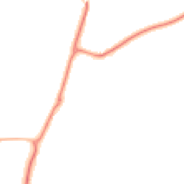 Night-time road noise heatmap for GU3 1NB
