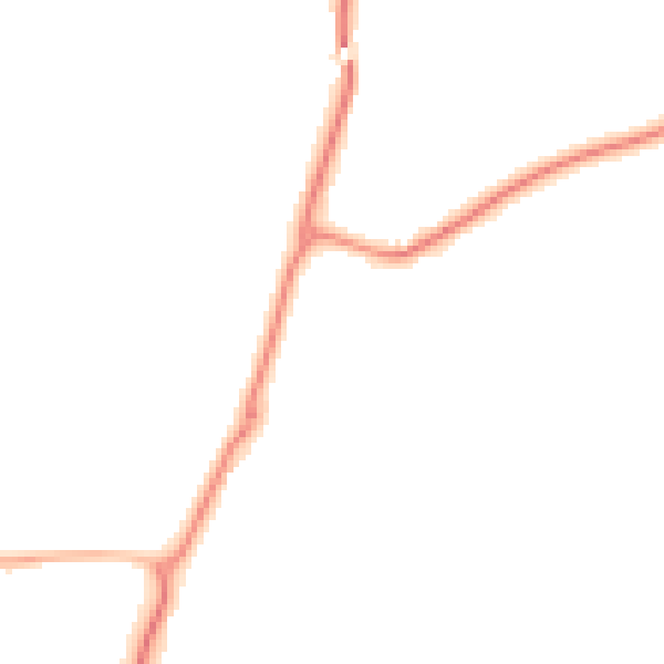 Night-time road noise heatmap for GU3 1ND