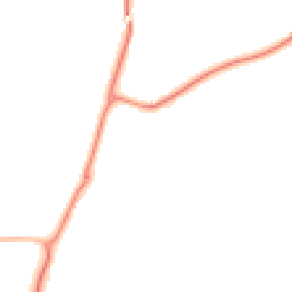 Night-time road noise heatmap for GU3 1NF