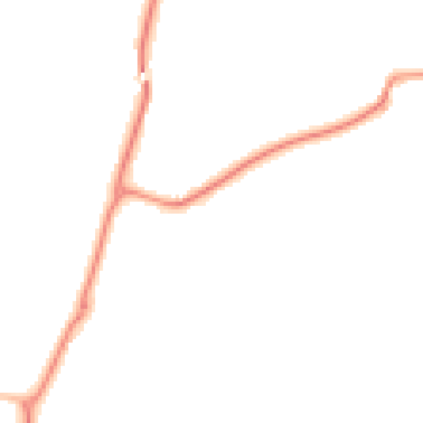 Night-time road noise heatmap for GU3 1NG