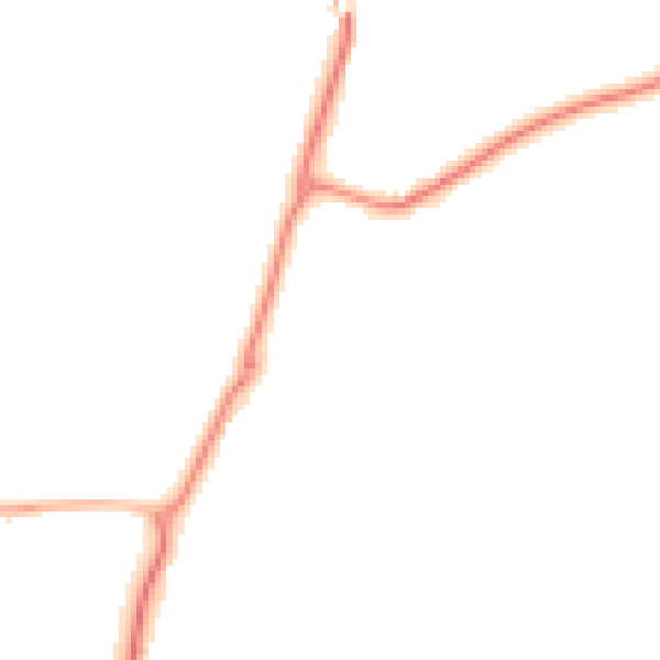 Night-time road noise heatmap for GU3 1NJ