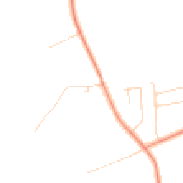 Daytime road noise heatmap for GU3 2AB