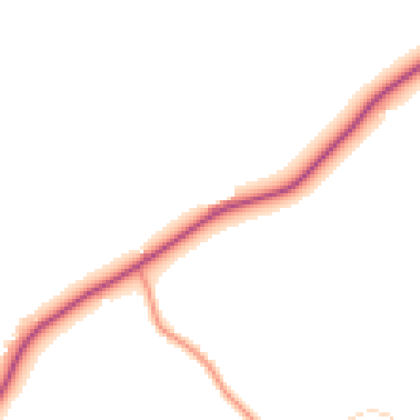 Daytime road noise heatmap for GU3 2AG