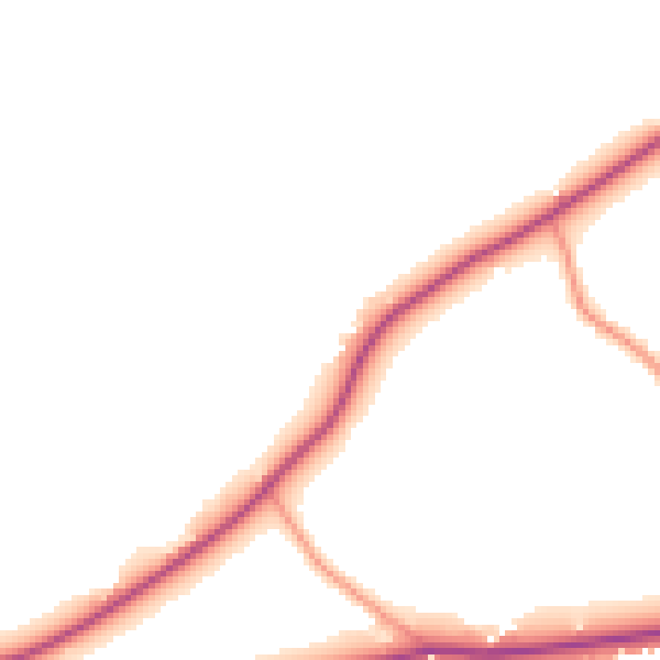 Daytime road noise heatmap for GU3 2AJ