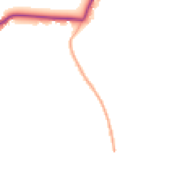 Daytime road noise heatmap for GU3 2BA