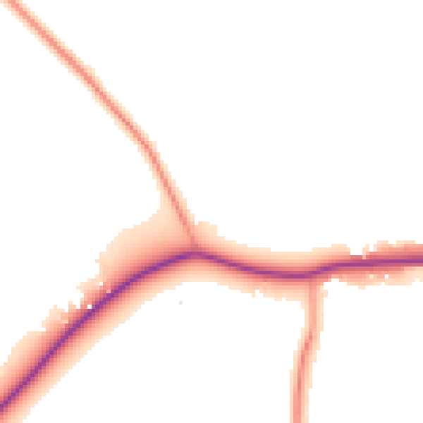 Daytime road noise heatmap for GU3 2BD