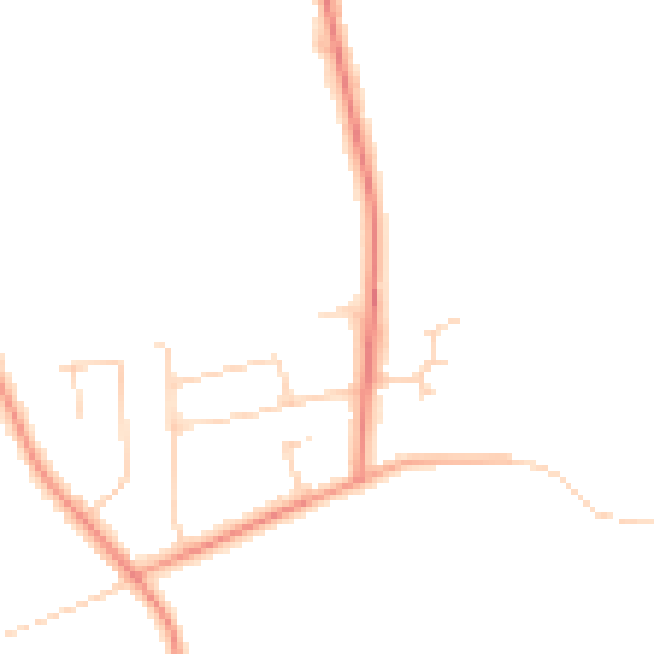 Daytime road noise heatmap for GU3 2BF