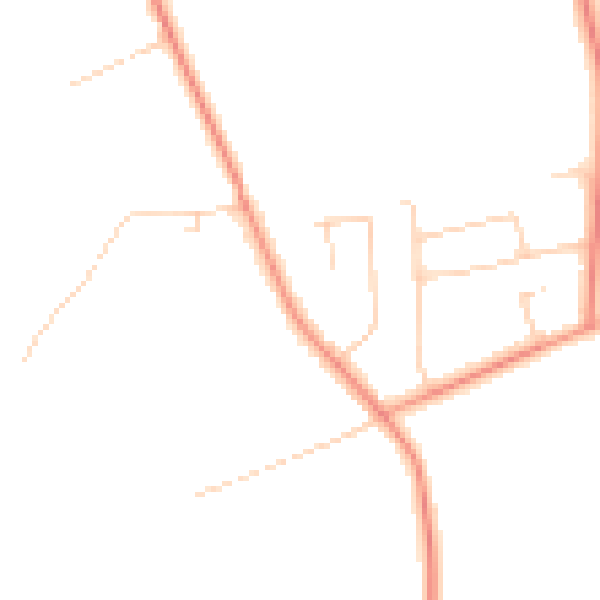 Daytime road noise heatmap for GU3 2BX