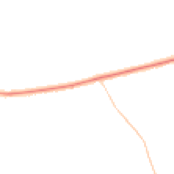 Night-time road noise heatmap for GU3 2DB