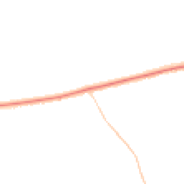 Night-time road noise heatmap for GU3 2DH