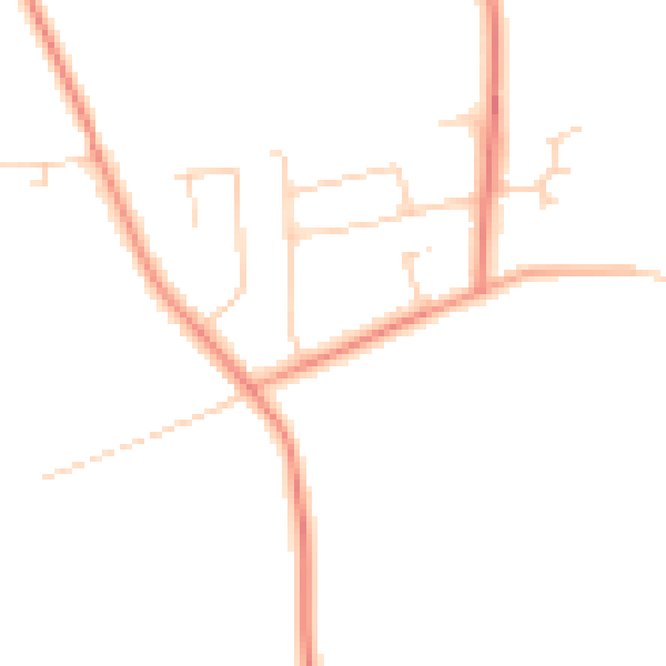 Daytime road noise heatmap for GU3 2EF