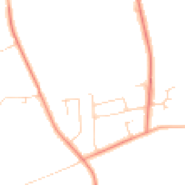 Daytime road noise heatmap for GU3 2EL