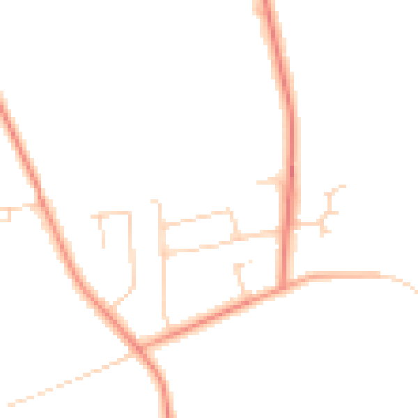 Daytime road noise heatmap for GU3 2EW
