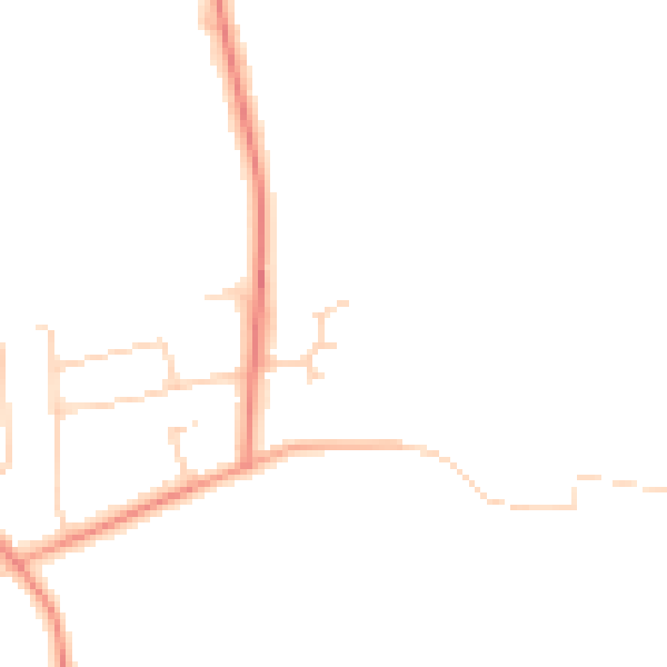 Daytime road noise heatmap for GU3 2HA