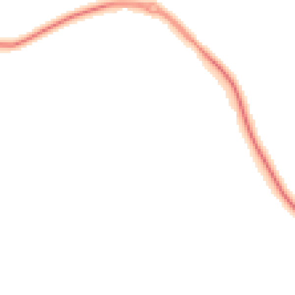 Night-time road noise heatmap for GU3 3NE