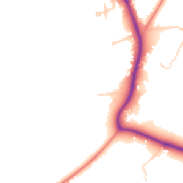 Daytime road noise heatmap for GU3 3PF
