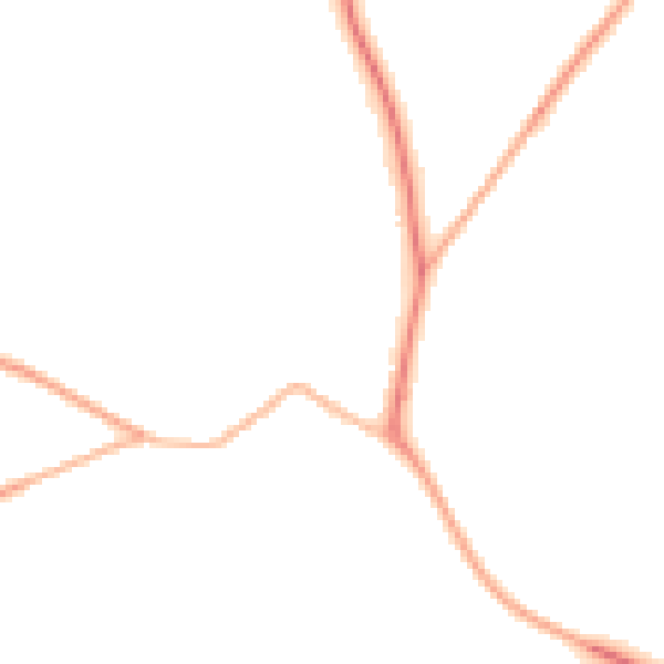 Night-time road noise heatmap for GU3 3PU