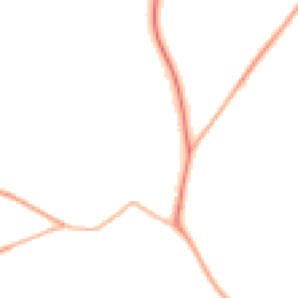 Night-time road noise heatmap for GU3 3QD