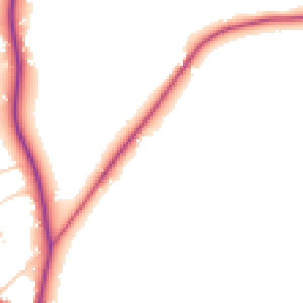 Daytime road noise heatmap for GU3 3QG