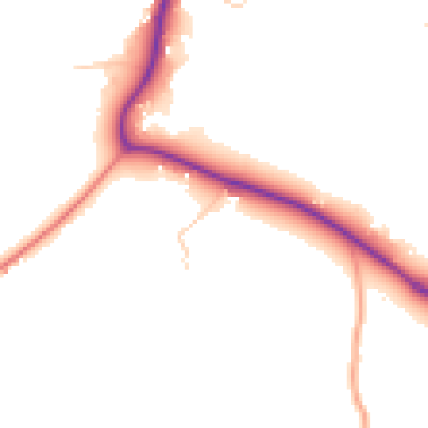 Daytime road noise heatmap for GU3 3RB