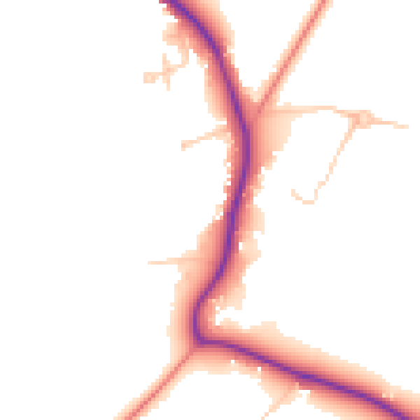 Daytime road noise heatmap for GU3 3RD