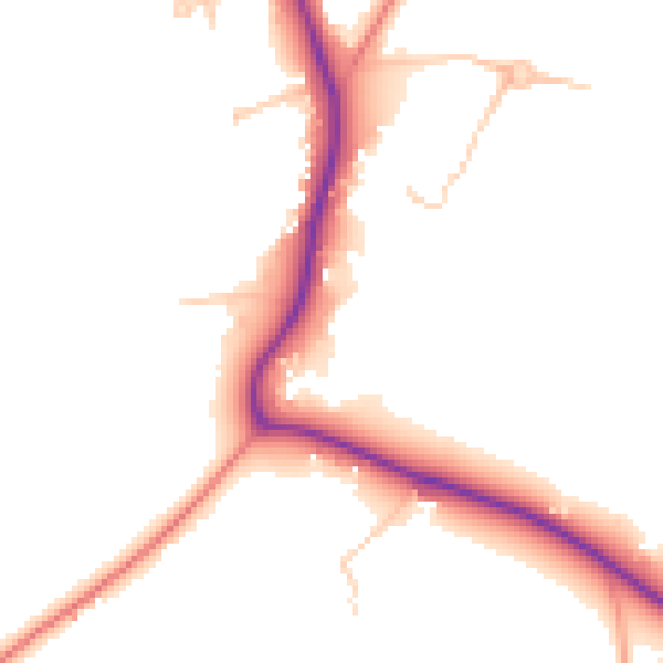 Daytime road noise heatmap for GU3 3RE