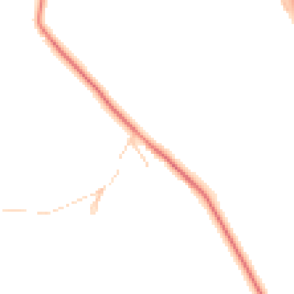 Daytime road noise heatmap for GU3 3RN