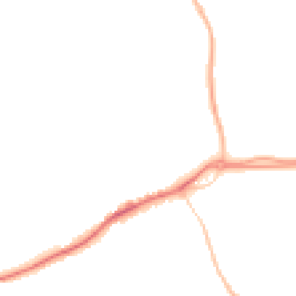 Night-time road noise heatmap for GU4 7AE