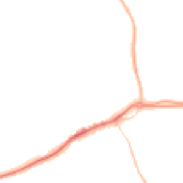 Night-time road noise heatmap for GU4 7AF