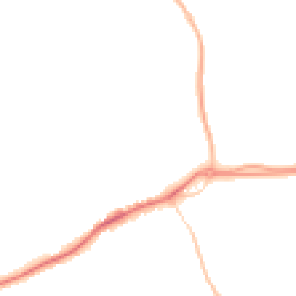 Night-time road noise heatmap for GU4 7AN