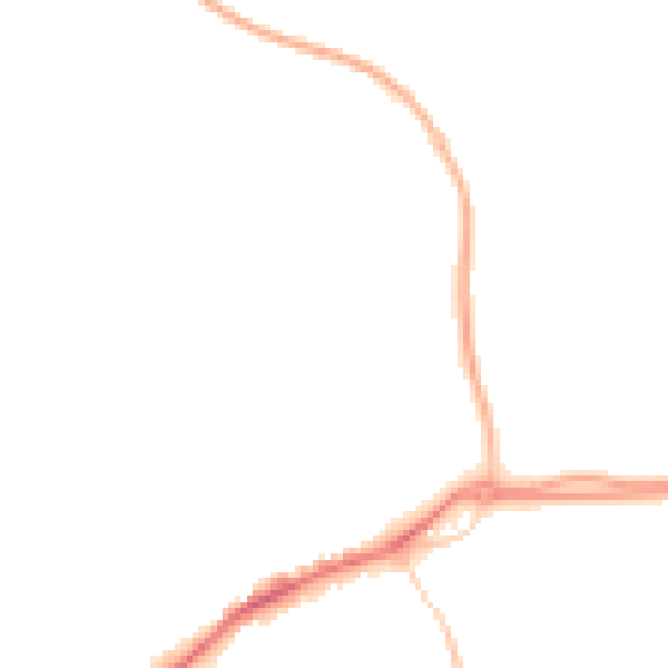Night-time road noise heatmap for GU4 7AR