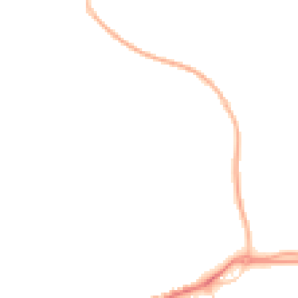 Night-time road noise heatmap for GU4 7AS