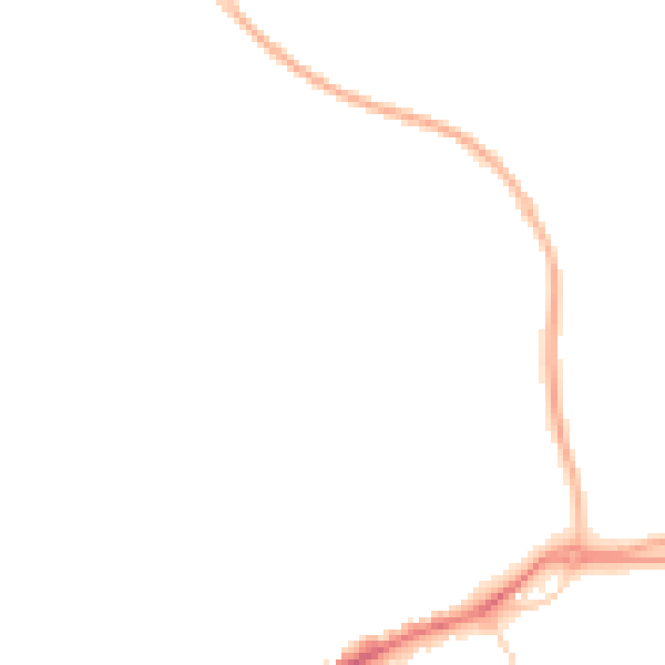 Night-time road noise heatmap for GU4 7AT
