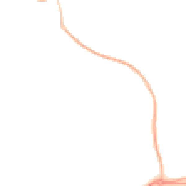 Night-time road noise heatmap for GU4 7AU