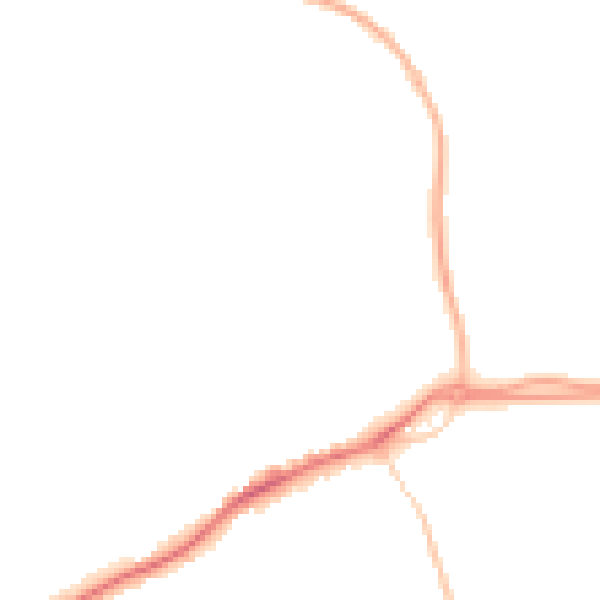 Night-time road noise heatmap for GU4 7AW