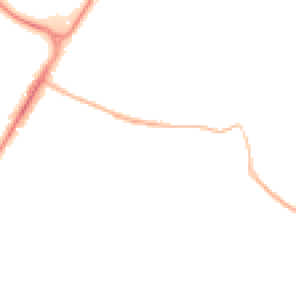 Night-time road noise heatmap for GU4 7BZ