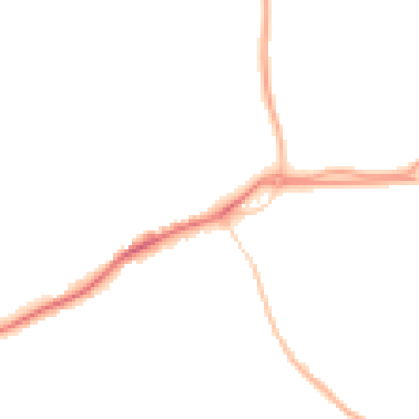 Night-time road noise heatmap for GU4 7DA