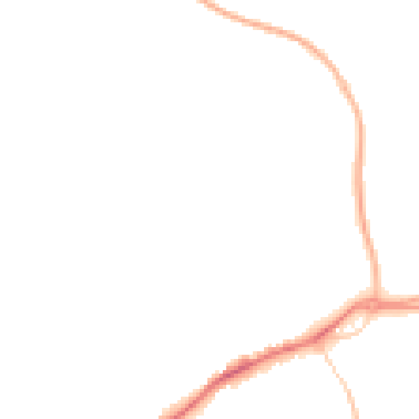 Night-time road noise heatmap for GU4 7DL