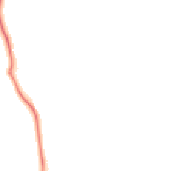 Night-time road noise heatmap for GU4 7PA