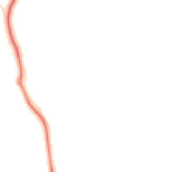 Night-time road noise heatmap for GU4 7PH