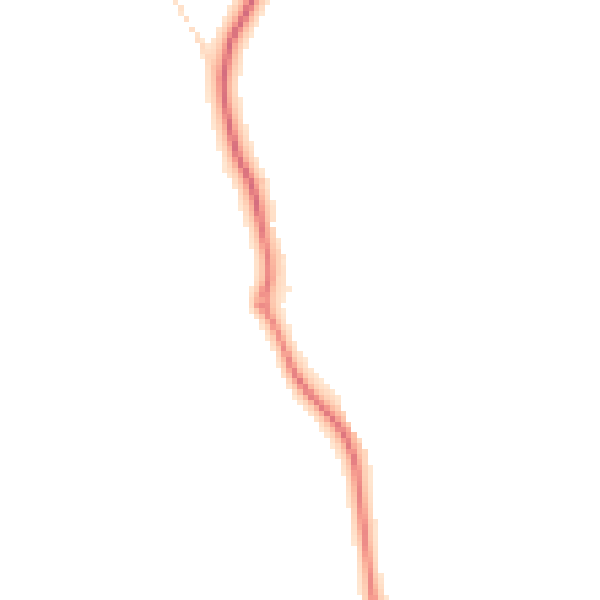 Night-time road noise heatmap for GU4 7PU