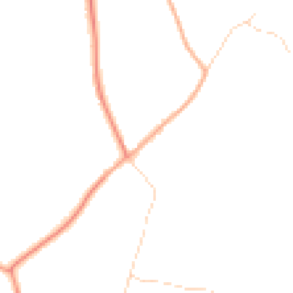 Daytime road noise heatmap for GU4 7QD