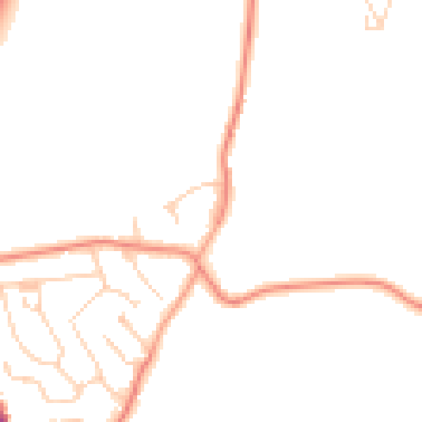 Daytime road noise heatmap for GU4 7QR