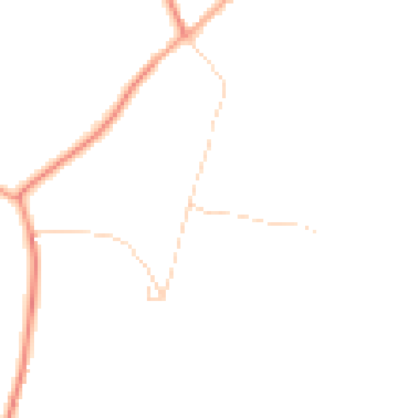 Daytime road noise heatmap for GU4 7QW