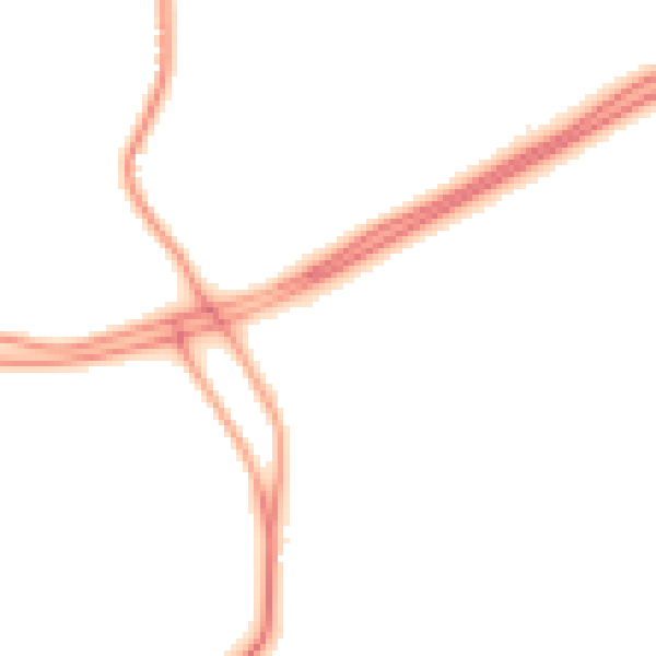 Night-time road noise heatmap for GU4 7RJ