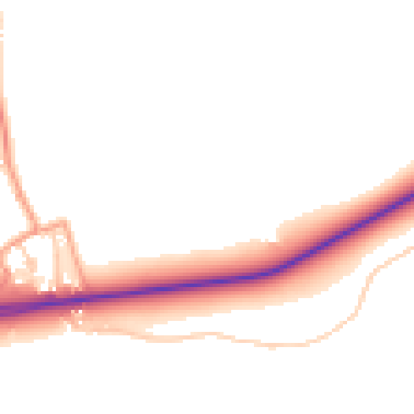 Daytime road noise heatmap for GU4 7RT