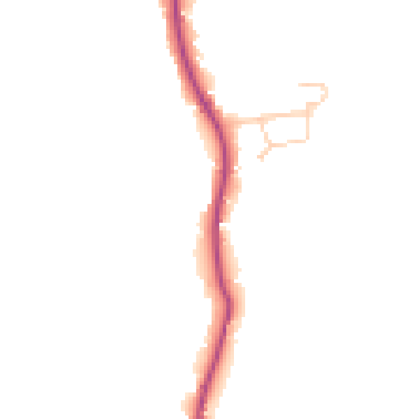 Daytime road noise heatmap for GU4 7SX
