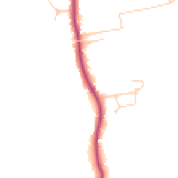 Daytime road noise heatmap for GU4 7TD
